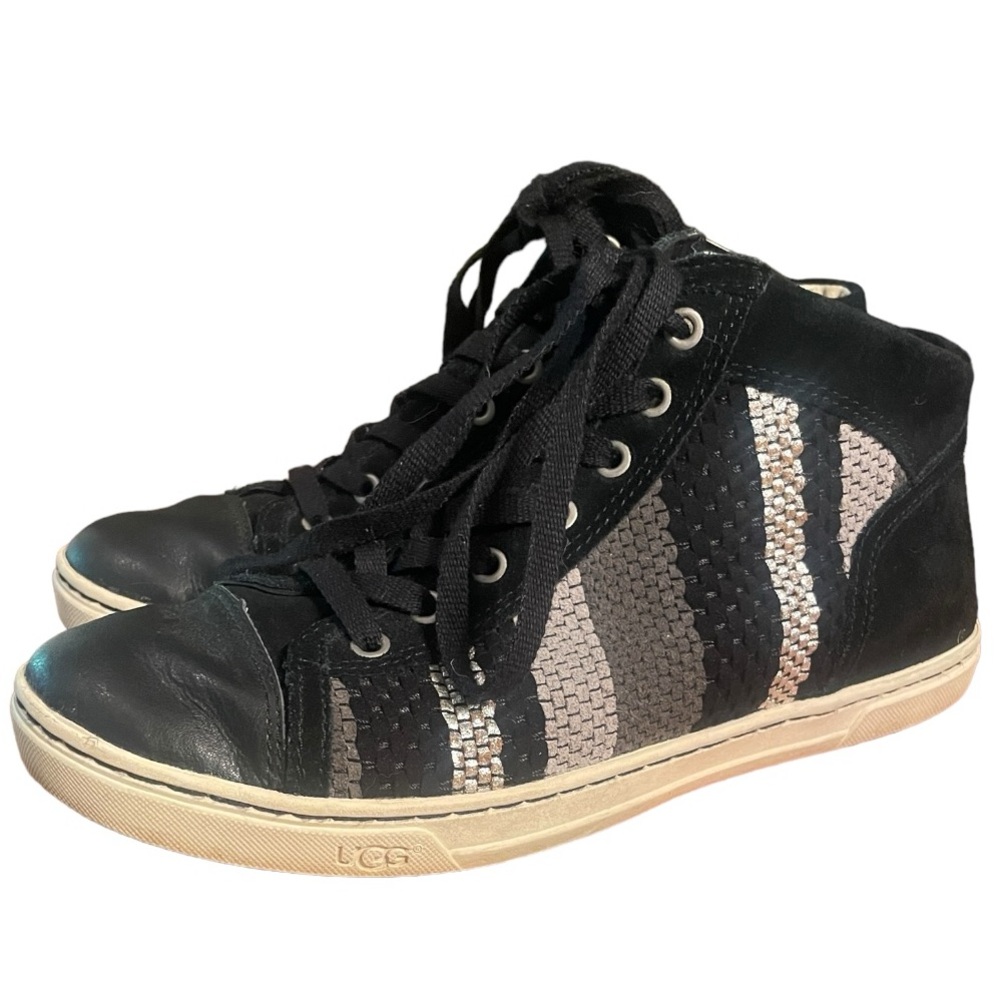 UGG Leather and Suede Hi Top Sneakers Shoes Size 8.5
